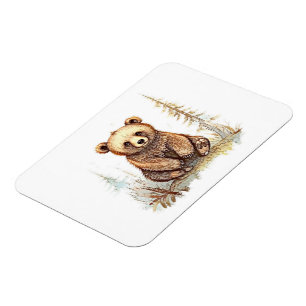 Magnet Flexible Un petit ours mignon - Design artistique d'illustr