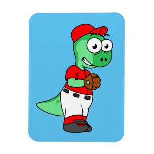 Magnet Flexible Un Pitcher De Baseball Pachycephalosaurus.