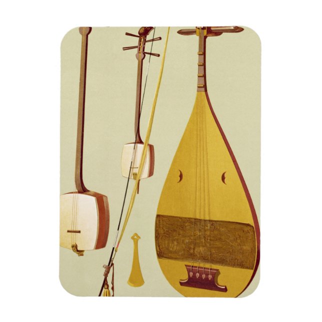 Magnet Flexible Un shamisen, un kokyu et un biwa, japonais, de 'Mu (Vertical)
