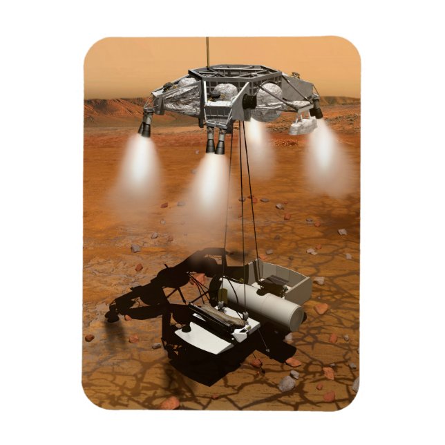 Magnet Flexible Un Véhicule Ascent Quittant Mars. (Vertical)