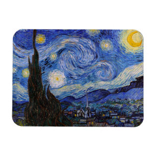 Magnet Flexible Une nuit étoilée : Saint Remy par Vincent Van Gogh