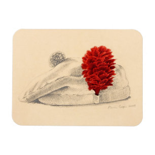 Magnet Flexible Une plume de cou rouge 2004 de montre noire