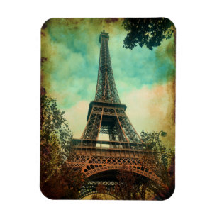 Magnet Flexible Une tour Eiffel de style Vintage