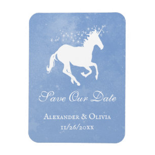 Magnet Flexible Unicorne Bleue Enregistrer l'aimant Date