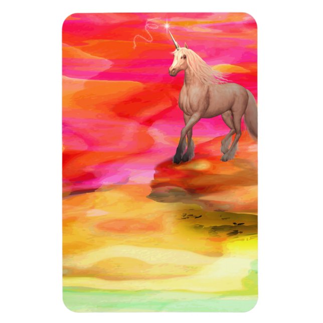 Magnet Flexible Unicorne dans le désert peint (Vertical)