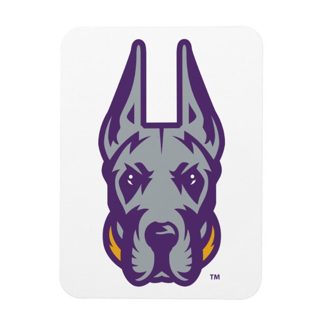 Magnet Flexible Université d'Albany Chef de la mascotte Great Dane (Vertical)