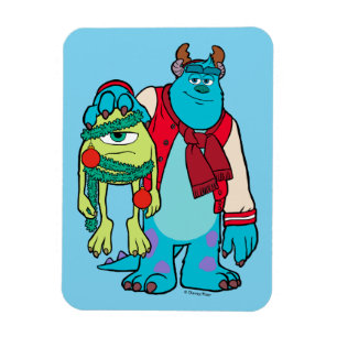 Magnet Flexible Université Monsters   Mike & Sulley Holiday Cheer