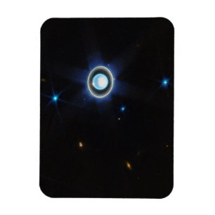 Magnet Flexible Uranus planétaire avec anneaux et lunes Image JWST
