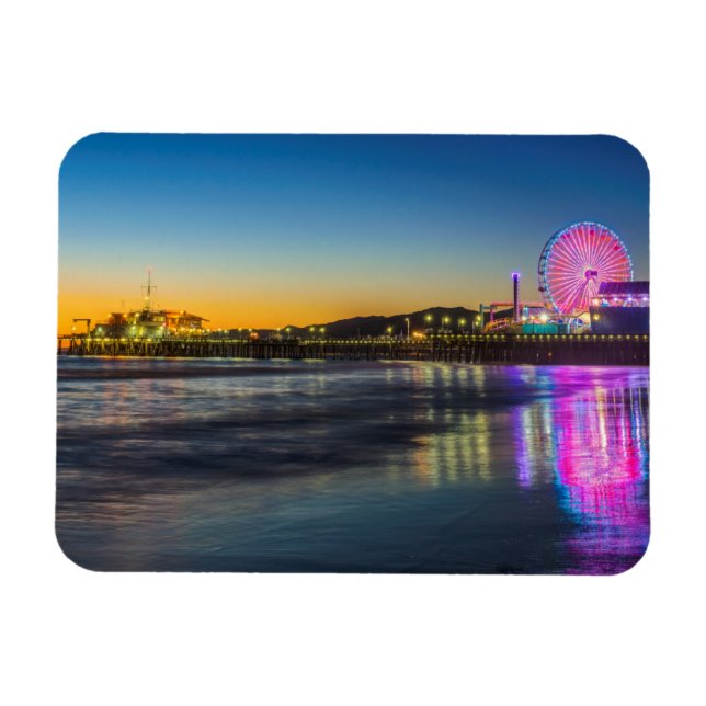 Magnet Flexible USA, Californie, Los Angeles, Père Noël Monica Pie (Horizontal)