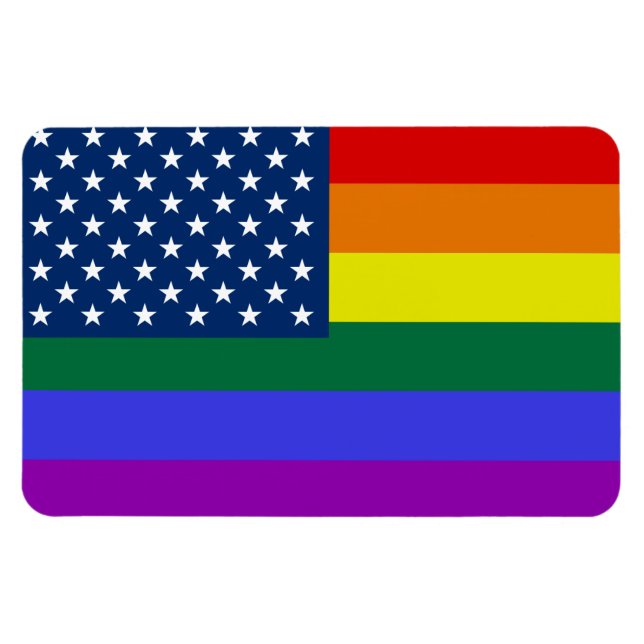 Magnet Flexible USA Rainbow Pride (Horizontal)