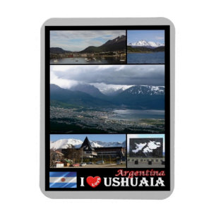 Magnet Flexible Ushuaia - I Love - Argentine -
