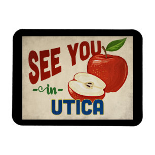 Magnet Flexible Utica New York Apple - Vintage voyage