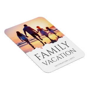Magnet Flexible Vacances en famille élégantes Photo de voyage en