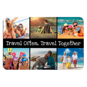 Magnet Flexible Vacances Photo Collage Voyage Souvent Ensemble