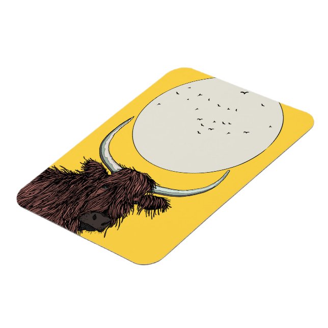Magnet Flexible Vache des Highlands d'Écosse (Côté Gauche)