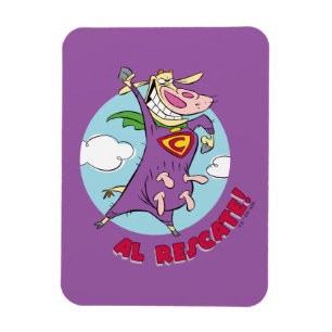Magnet Flexible Vache et poulet Super Vache Al Rescate!