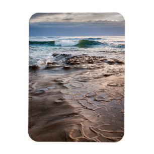 Magnet Flexible Vague se brisant sur la plage, Californie