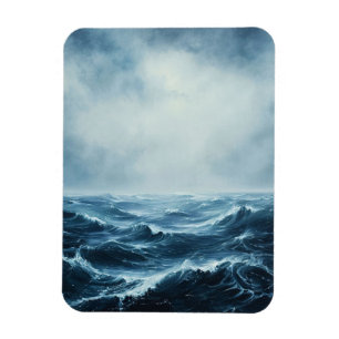 Magnet Flexible Vagues océaniques Roses Flexibles