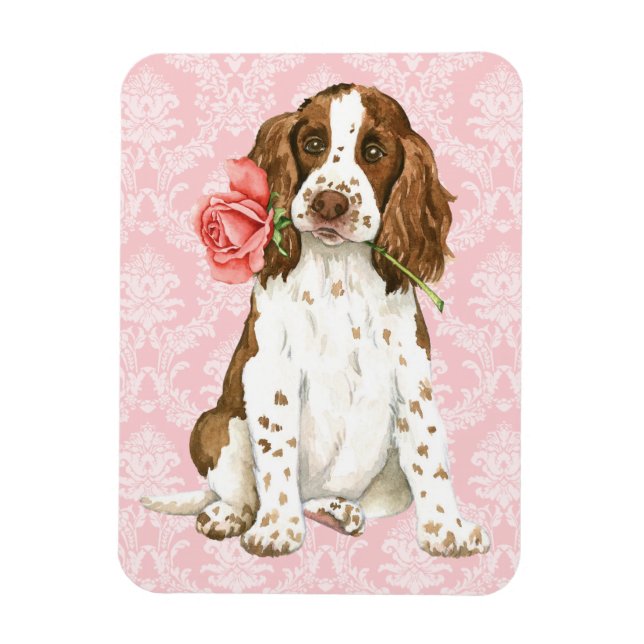Magnet Flexible Valentine Rose Anglais Springer (Vertical)