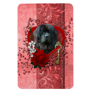 Magnet Flexible Valentines - clé de mon coeur - Terre-Neuve