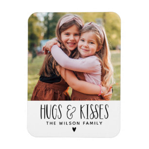 Magnet Flexible Valentines Day Hugs Baisers Photo