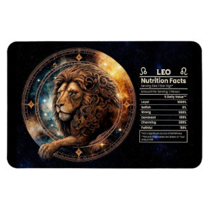 Magnet Flexible Valeur nutritionnelle sur le thème du Lion