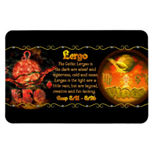 Magnet Flexible Valxart Gothique zodiaque né Leo Virgo Cusp