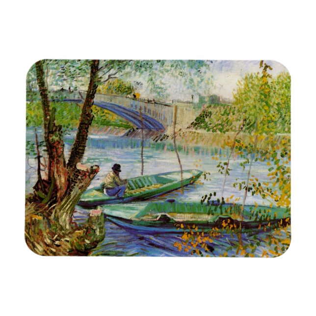 Magnet Flexible Van Gogh Pêche au printemps, Pont de Clichy (Horizontal)