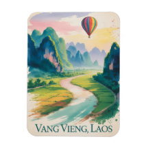 Vang Vieng Laos Montgolfière Vintage