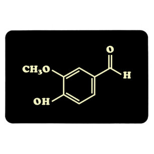 Magnet Flexible Vanille Vanillin Formule chimique moléculaire