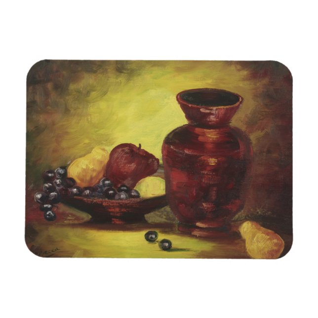 Magnet Flexible Vase rouge avec aimant aux fruits (Horizontal)