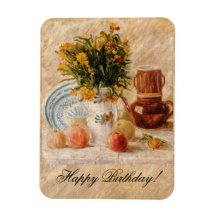 Magnet Flexible Vase with Flowers, Coffeepot and Fruit, van Gogh