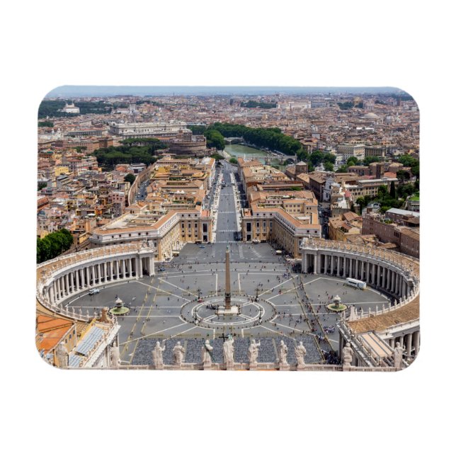 Magnet Flexible Vatican, Italie : Vue aérienne Carré de Saint-Pier (Horizontal)