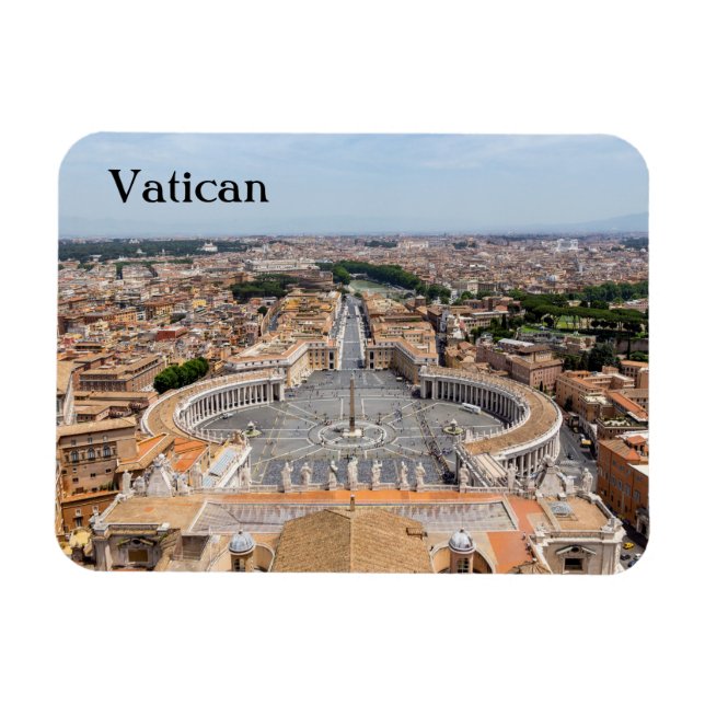 Magnet Flexible Vatican, Italie : Vue aérienne Carré de Saint-Pier (Horizontal)
