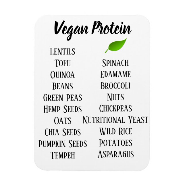Magnet Flexible Vegan High Sources d'aliments protéiques (Vertical)