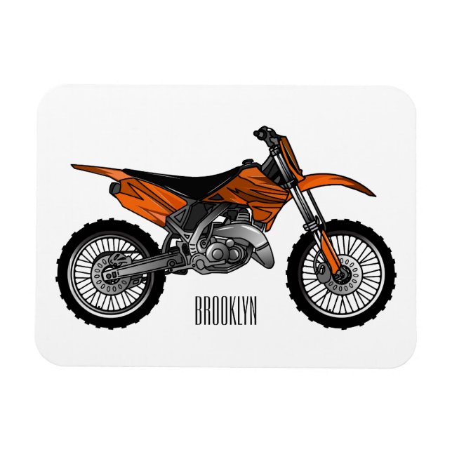 Magnet Flexible Vélo droit hors route moto / motocross dessin anim (Horizontal)