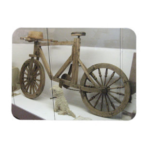 Magnet Flexible Vélo en bois, Musée Rumsiskes, LITUANIE -