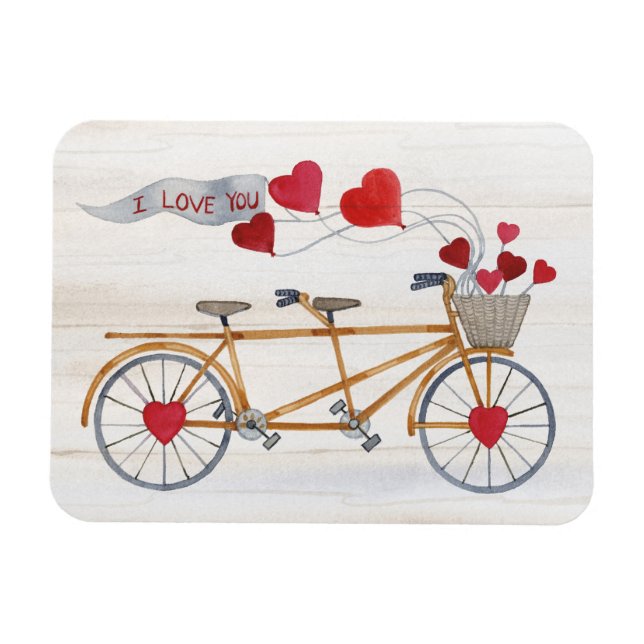 Magnet Flexible Vélo Rustique Valentine Construite Pour Deux (Horizontal)