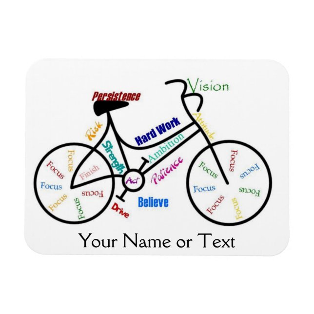 Magnet Flexible Vélo, Vélo, Cycle, Sport, Vélo, Motivation (Horizontal)