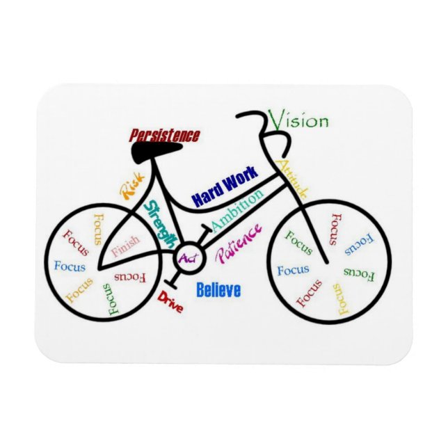 Magnet Flexible Vélo, Vélo, Cycle, Sport, Vélo, Motivation (Horizontal)