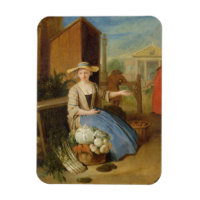 Vendeur de légumes, Covent Garden, c.1726 (huile s