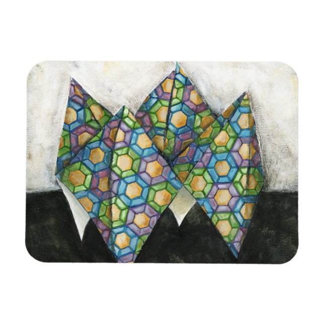 Magnet Flexible Vendeur Origami Fortune sur papier géométrique (Horizontal)