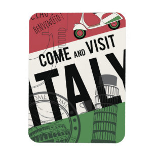 Magnet Flexible Venez visiter l'Italie
