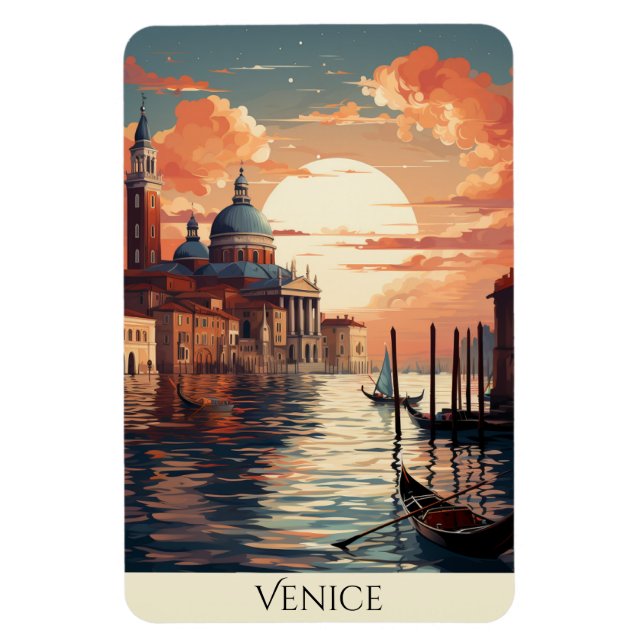 Magnet Flexible Venise | Belle oeuvre du canal (Vertical)