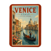 Venise Italie Canaux Illustration Art de Voyage Ré