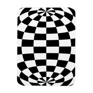 Magnet Flexible Vérificateurs ronds d'illusion optique Noir Blanc