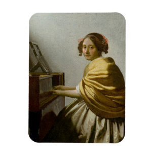 Magnet Flexible Vermeer Femme Jouant Clavier