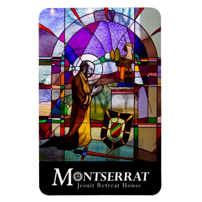 Magnet Flexible Verre de Saint Ignace avec logo Montserrat (Vertical)