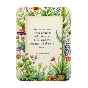 Magnet Flexible Verset de la Bible 1 Corinthiens 13:13