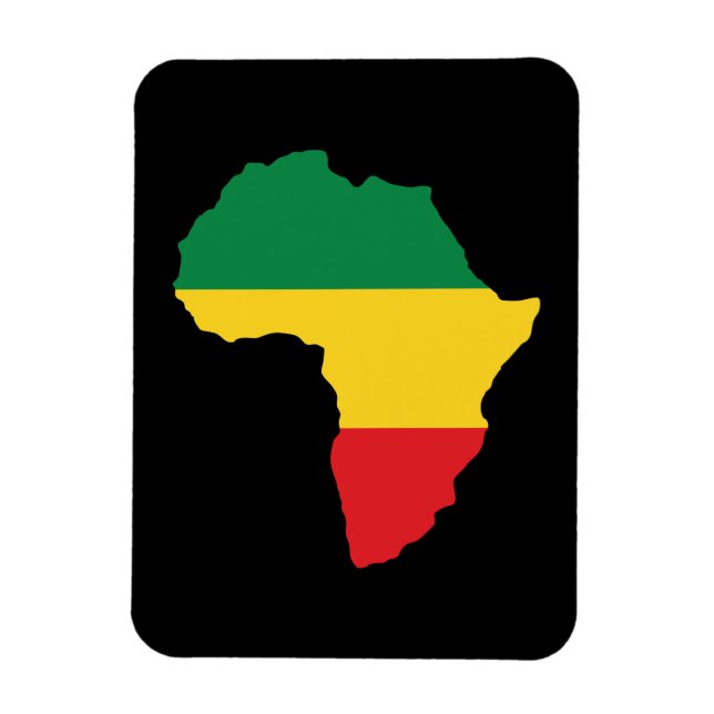 Magnet Flexible Vert, or et drapeau rouge de l'Afrique (Vertical)